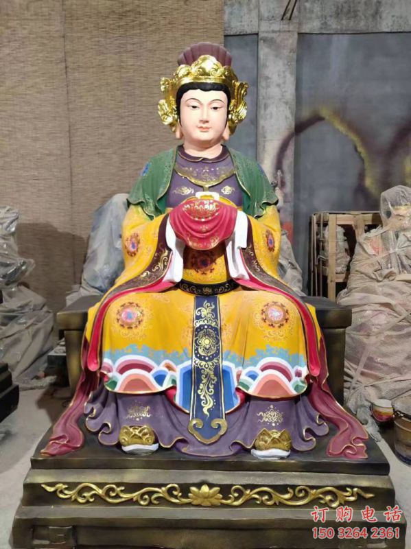 大型三霄奶奶神像廠家，鑄銅工藝，大型三霄奶奶神像加工