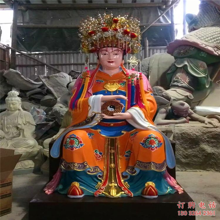 供應(yīng)三霄奶奶神像，彩繪工藝，大型三霄奶奶神像加工