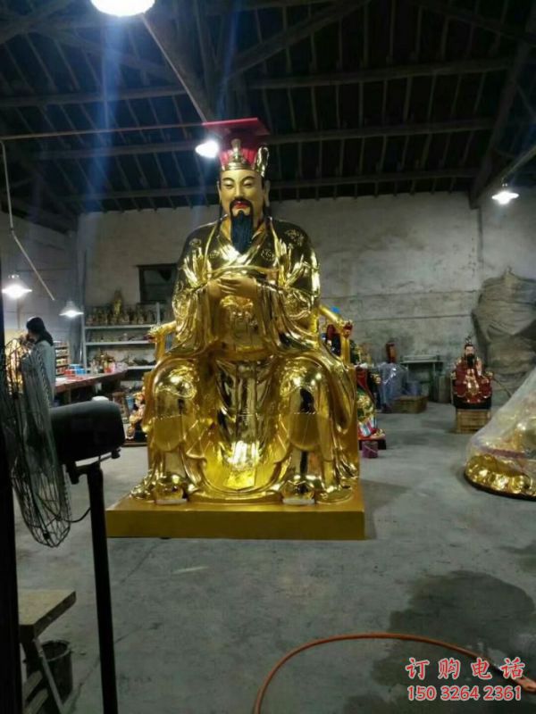 大型玉皇大帝神像廠家，現(xiàn)代工藝，彩繪玉皇大帝神像生產(chǎn)