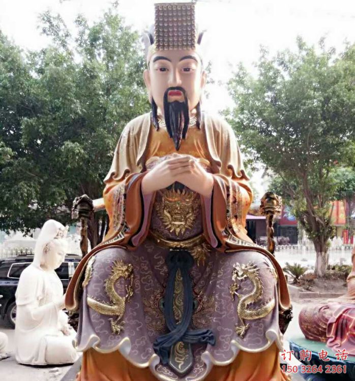 戶外玉皇大帝神像工廠，彩繪工藝，玻璃鋼玉皇大帝神像生產(chǎn)