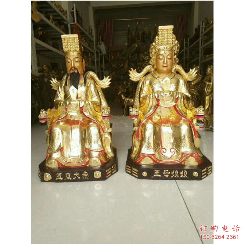 寺廟玉皇王母神像生產(chǎn)，彩繪工藝，玉皇王母神像預(yù)用