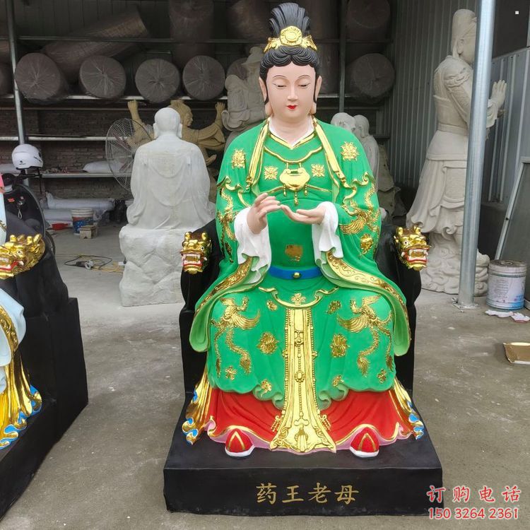 彩繪老母神像廠，現(xiàn)代工藝，玻璃鋼老母神像生產(chǎn)