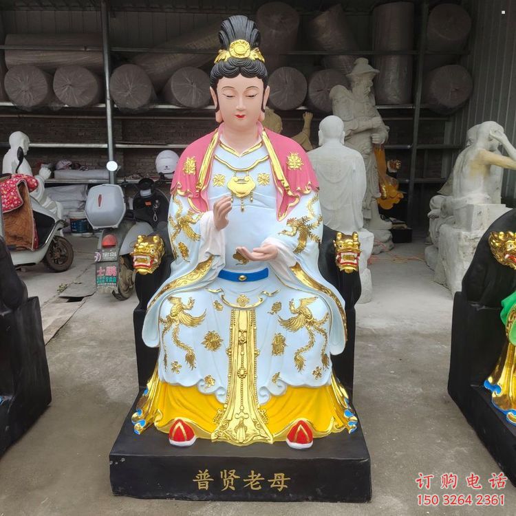 大型老母神像廠家，彩繪工藝，大型老母神像加工
