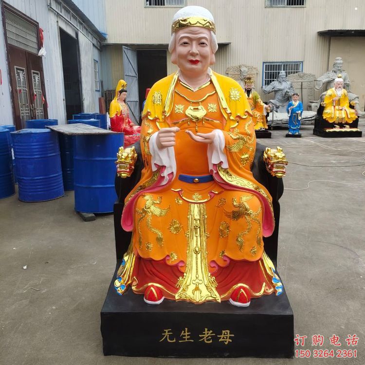 戶外老母神像工廠，玻璃鋼材質(zhì)，老母神像選用