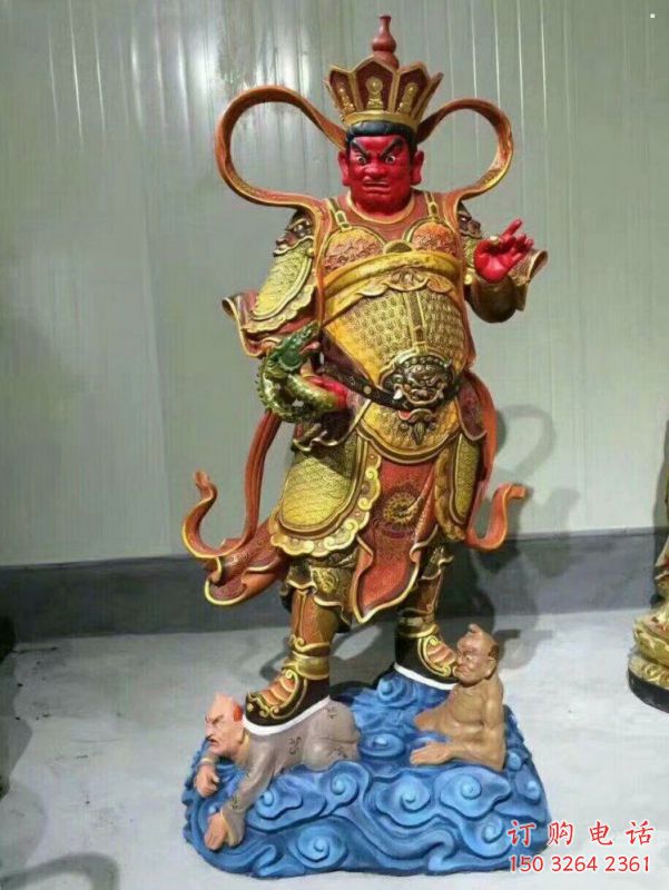 常用四大天王神像，彩繪工藝，大型四大天王神像加工