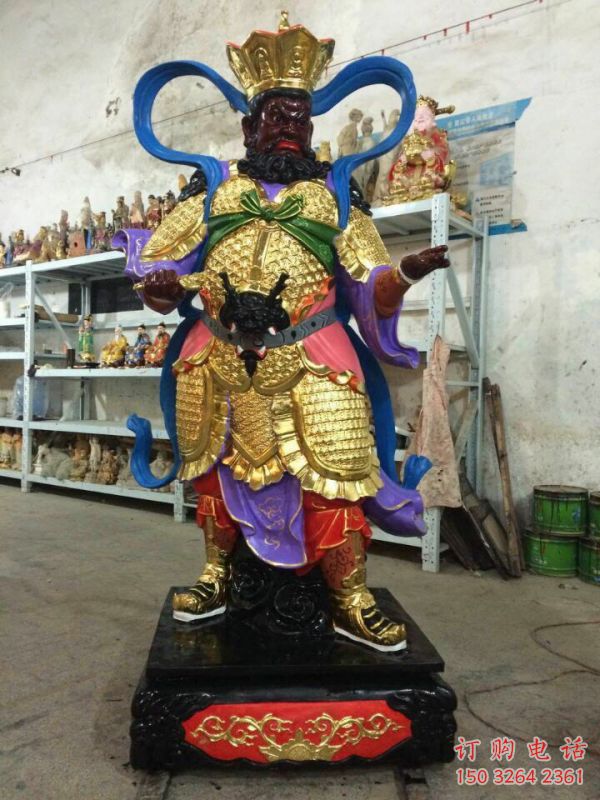 戶外四大天王神像工廠，仿古神像，彩繪四大天王神像生產