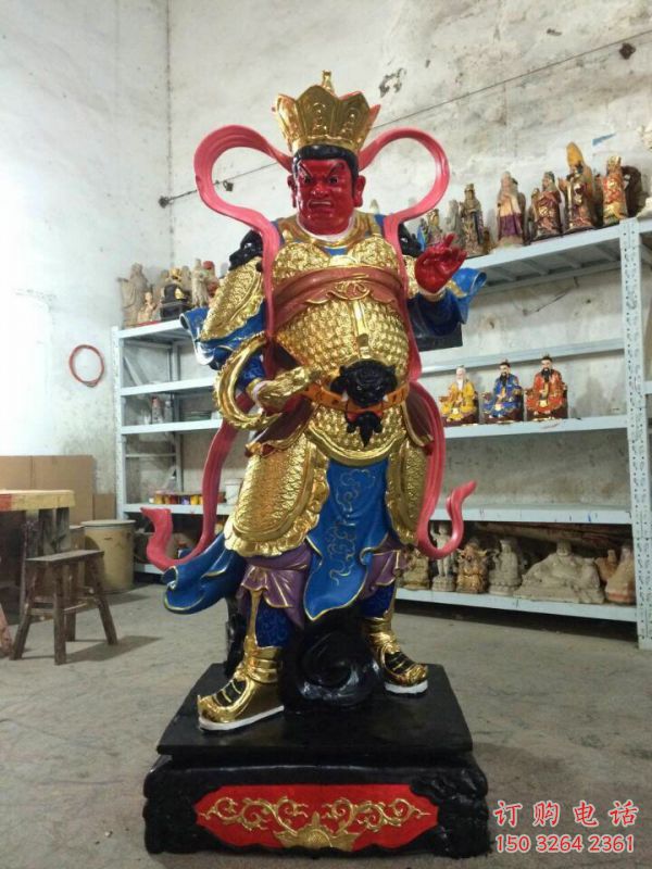 戶外四大天王神像工廠，佛堂擺放，玻璃鋼四大天王神像生產(chǎn)