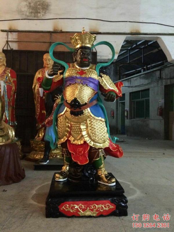 四大天王神像制作，彩繪工藝，寺廟四大天王神像廠家