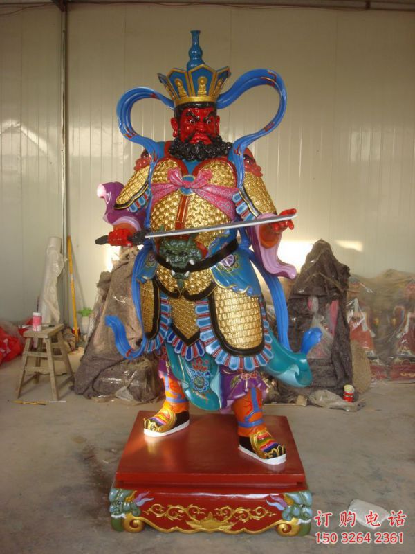 寺廟四大天王神像生產(chǎn)，鎏金效果，家用四大天王神像廠