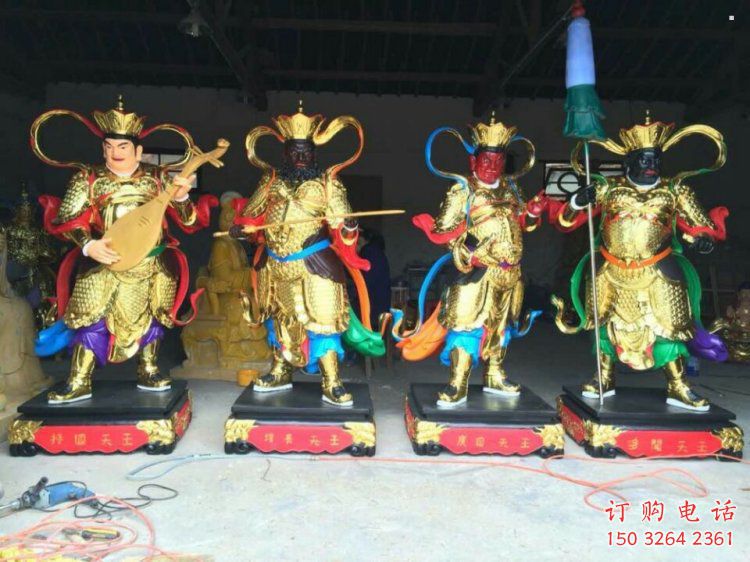 預(yù)定四大天王神像，寺廟神像，四大天王神像廠