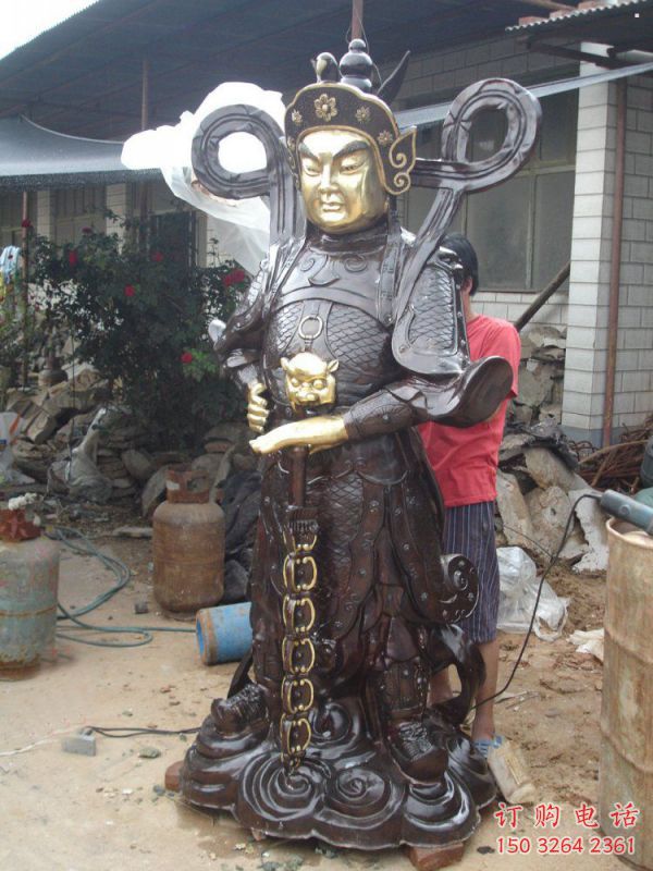 通用四大天王銅神像，仿古效果，家用四大天王銅神像廠