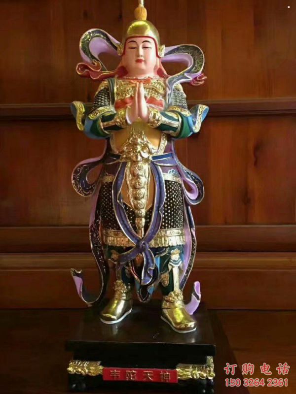 常用韋陀神像，玻璃鋼材質(zhì)，玻璃鋼韋陀神像生產(chǎn)