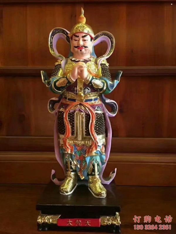 提供韋陀神像，佛堂擺放，仿銅韋陀神像定做