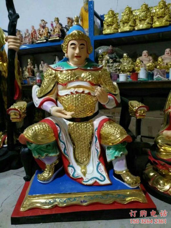 預(yù)定韋陀神像，彩繪工藝，寺廟韋陀神像廠家