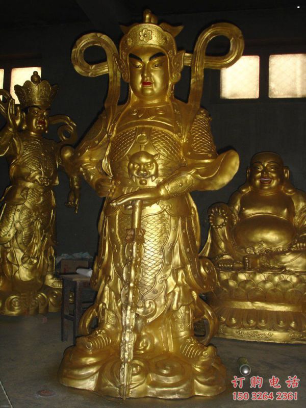 通用韋陀銅神像，現(xiàn)代工藝，仿古韋陀銅神像廠家