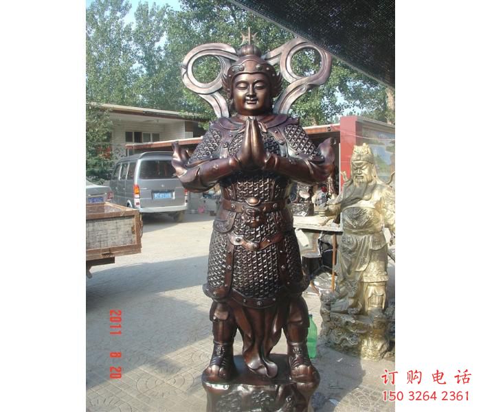 通用韋陀銅神像，寺廟銅神像，韋陀銅神像選用
