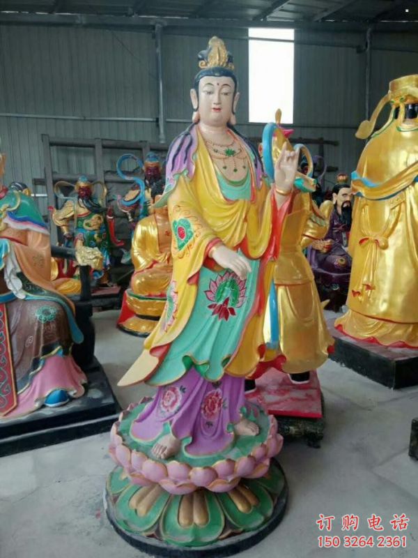 常用西方三圣佛像，彩繪工藝，家用西方三圣佛像廠
