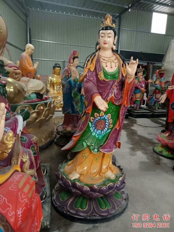 承接西方三圣佛像，寺廟神像，仿銅西方三圣佛像定做