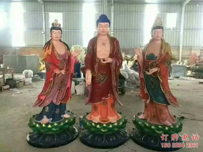 承接西方三圣佛像，家用神像，仿古西方三圣佛像廠家