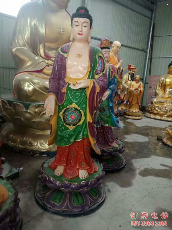 供應(yīng)西方三圣佛像，玻璃鋼材質(zhì)，西方三圣佛像預(yù)用