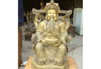供應(yīng)文財(cái)神像，仿古神像，文財(cái)神銅像定做
