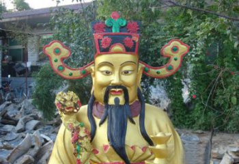 通用文財神像，家用神像，仿古文財神像廠家
