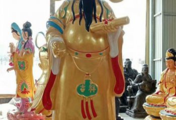通用文財神像，鑄銅工藝，彩繪文財神像廠家