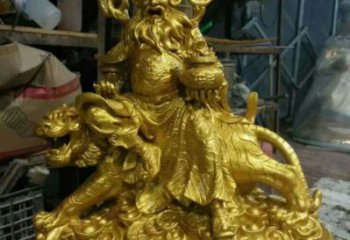 常用武財神像，鎏金效果，鑄銅武財神像生產(chǎn)