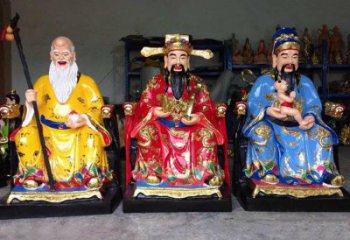 提供福祿壽神像，彩繪工藝，寺廟福祿壽神像廠家
