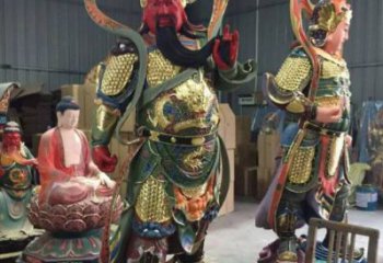 彩繪關(guān)公神像廠，玻璃鋼材質(zhì)，寺廟關(guān)公神像廠家