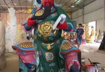 大型關(guān)公神像廠家，鎏金效果，關(guān)公神像選用