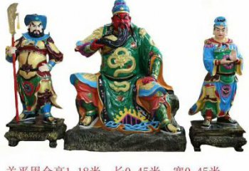 指定關(guān)公神像，彩繪工藝，玻璃鋼關(guān)公神像生產(chǎn)