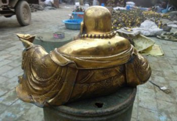 大型彌勒佛銅佛像廠家，彩繪工藝，大型彌勒佛銅佛像加工