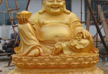 銅鑄造彌勒佛