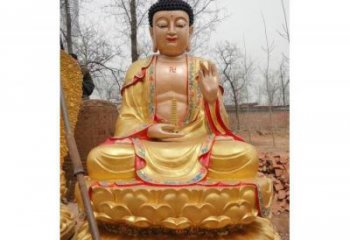 大型如來佛像廠家，黃銅材質(zhì)，大型如來佛像加工