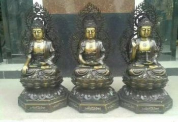 寺廟三世佛銅佛像生產(chǎn)，鑄銅工藝，三世佛銅佛像生產(chǎn)