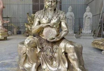 大型伏羲神像制作，黃銅材質(zhì)，寺廟伏羲銅神像廠