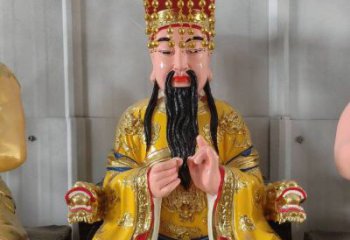 彩繪三皇神像廠，佛堂擺放，仿銅五帝神像定做