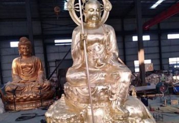 寺廟地藏王菩薩佛像生產(chǎn)，鎏金效果，地藏王菩薩佛像廠制作