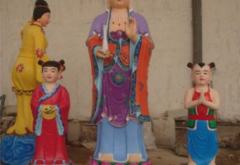 大型觀音佛像廠家，彩繪工藝，彩繪觀音佛像生產(chǎn)