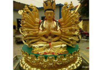 彩繪千手觀音佛像廠，現(xiàn)代工藝，玻璃鋼觀音佛像生產(chǎn)