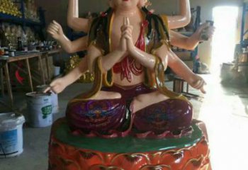 大型千手觀音佛像廠家，彩繪工藝，觀音佛像加工