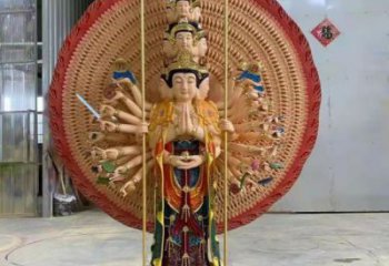 供應千手觀音佛像，佛堂擺放，玻璃鋼千手觀音佛像生產(chǎn)