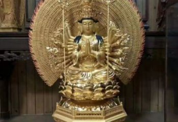 通用千手觀音佛像，鎏金效果，彩繪觀音佛像生產(chǎn)