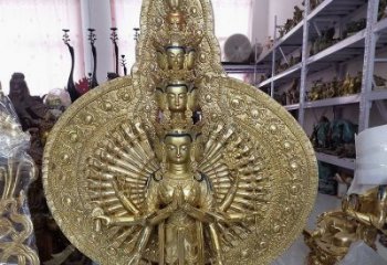 家用千手觀音佛像制作，仿古佛像，鑄銅千手觀音佛像制作