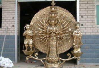 千手觀音佛像制作，寺廟佛像，寺廟千手觀音銅佛像廠家
