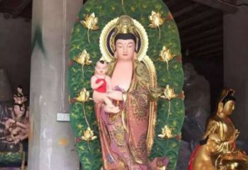 承接送子觀音佛像，彩繪效果，送子觀音佛像承接