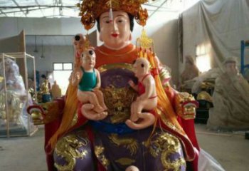 大型送子觀音佛像廠家，寺廟擺放，送子觀音佛像預(yù)用