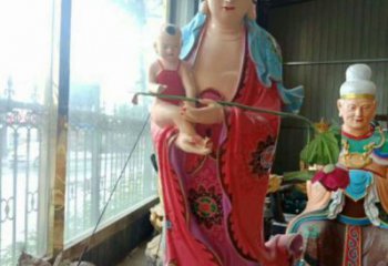 寺廟送子觀(guān)音佛像生產(chǎn)，彩繪佛像，大型送子觀(guān)音佛像加工