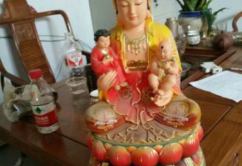 家用送子觀音佛像制作，彩繪佛像，送子觀音佛像選用